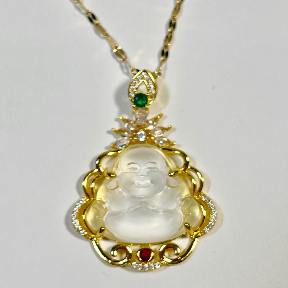 White Buddah Necklace
